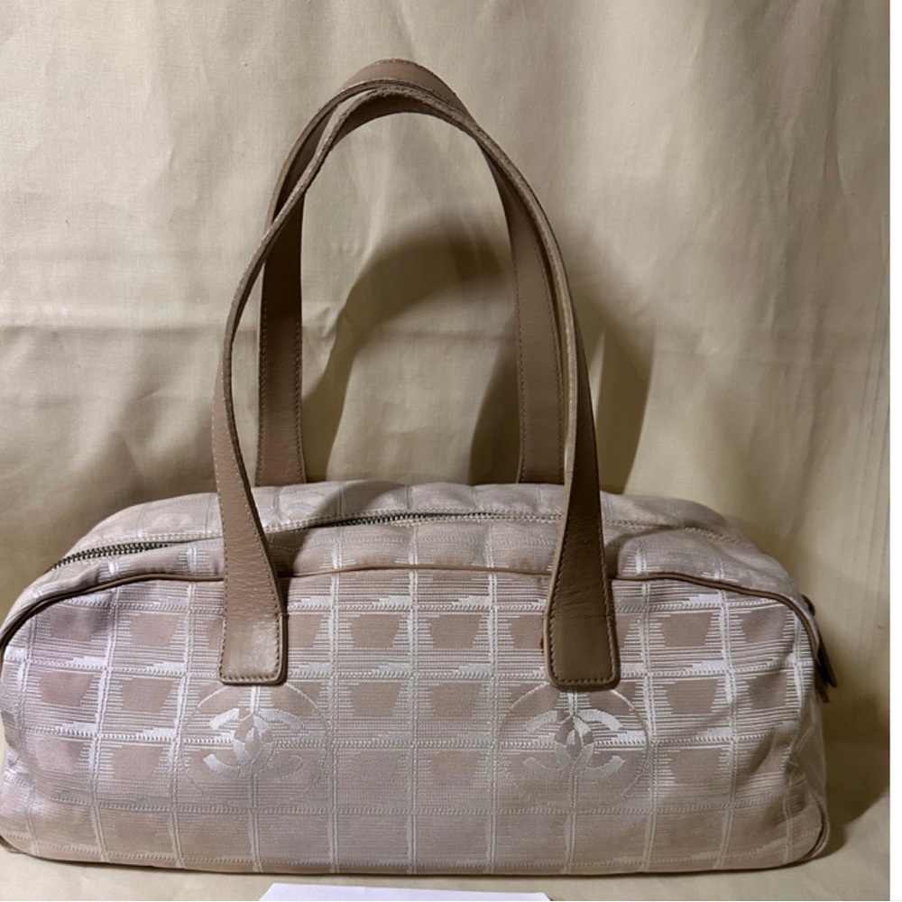 CHANEL Travel Line Beige Boston Bag